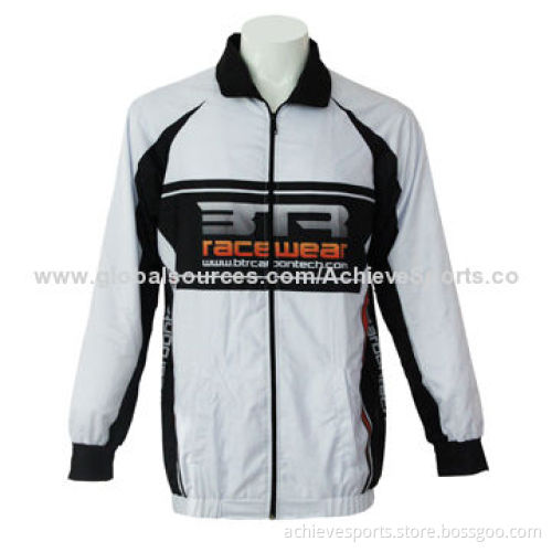 2014 Hot-selling Men's Casual Jacket, Custom Design with Dye-sub Polyester, Wind-proof